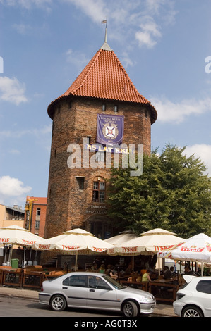 La torre del cigno a Danzica Polonia Foto Stock