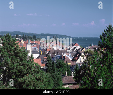 Geografia / viaggi, GERMANIA Baden-Wuerttemberg, Ueberlingen, viste sulla città / cityscapes, sulla città, sul lago di Costanza, Additional-Rights-Clearance-Info-Not-Available Foto Stock