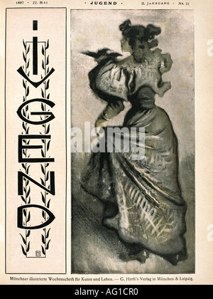 Stampa/media, riviste, 'Jugend', Monaco di Baviera e Lipsia, 2. Volume, numero 21, 1897, , Foto Stock