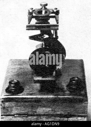 Zeiss, Carl, 11.9.1816 - 3.12. 1888, industriale e meccanista tedesco, primo microscopio, dal 1847, Foto Stock