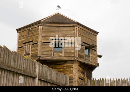 Il bastione a Fort Vancouver National Historic Site Vancouver Washington Foto Stock