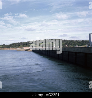 Energia, centrali, tidal power station, St. Malo, Francia, dam, barrage, diga in materiale sciolto, a parete Foto Stock