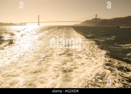 Il Golden Gate Bridge. La baia di San Francisco. Lo Stato della California. Stati Uniti d'America Foto Stock