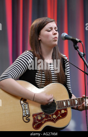 Amy Macdonald vivere all'Urbis home del canale m tv company, Manchester Foto Stock