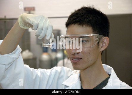 La Yale University scuola estiva del laboratorio di chimica per studenti universitari Foto Stock