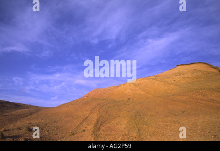 Formazioni di arenaria a Almagreira spiaggia Peniche Portogallo Foto Stock