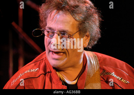 Leslie West chitarrista e membro fondatore della leggendaria American rock band Mountain Foto Stock