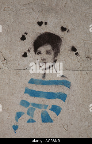 Audrey Hepburn graffiti Foto Stock