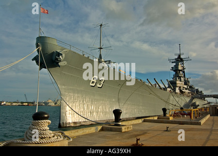 La USS Missouri Oahu Hawaii corazzata Pearl Harbor Foto Stock