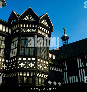 Cheshire bramhall stockport Bramall Hall dettagli architettonici Foto Stock