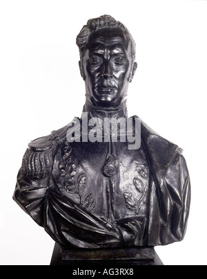 Bolivar, Simon, 24.7.1783 - 10.4.1830, generale e politico sudamericano, busto, bronzo, di Leon-Ernest Drivier (1878 - 1951), 1906, Phönixsaal, municipio, Amburgo, Germania, Foto Stock