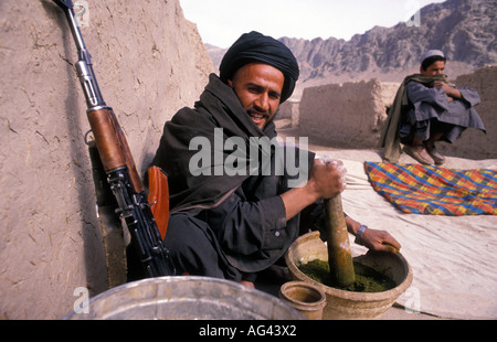 Afghanistan Kandahar Mujaheddin durante l'ultimo anno di guerra con l'Unione Sovjet Foto Stock