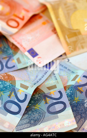 Euro bollette di denaro Foto Stock