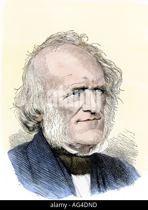 Geologo Charles Lyell. Colorate a mano la xilografia Foto Stock