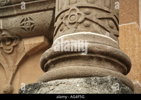 Dettagli della facciata frontale del National Cattedrale Metropolitana a Città di Panama Foto Stock