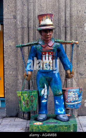 Germania Amburgo Statua di Hans Hummel Foto Stock