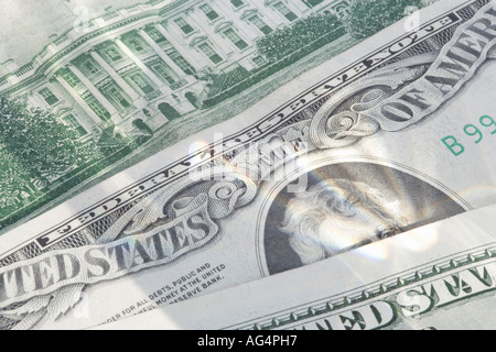 Dollaro degli Stati Uniti dettagli note Foto Stock