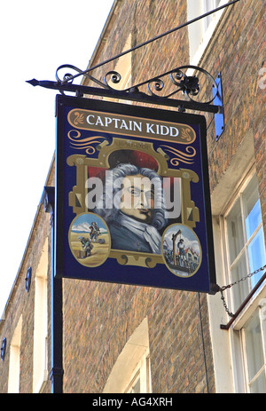 Captain Kidd Pub - Esecuzione Dock - Wapping High Street Foto Stock