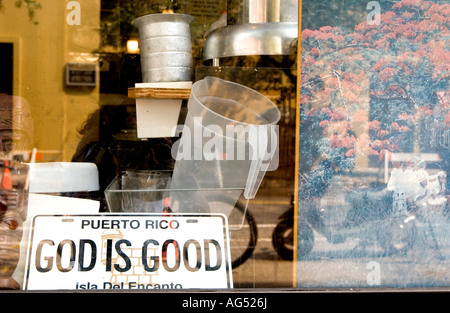 Coffee shop in East Village, Manhattan NYC Foto Stock