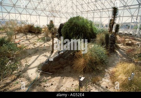 Biosfera 2 Deserto Sonoran Arizona USA la sezione del deserto interno Foto Stock