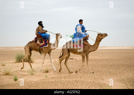 I nomadi della Mauritania nel Sahara Foto Stock