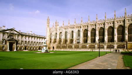 Cambridgeshire Cambridge Kings College Chapel e costruzione di Gibbs Foto Stock