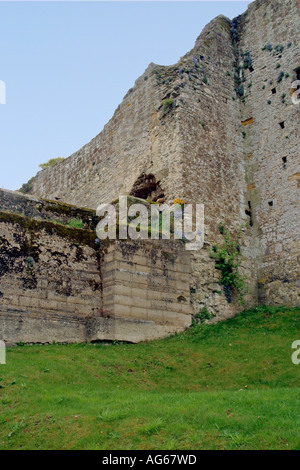 Pareti in rovina a Amberley Castle, West Sussex Foto Stock