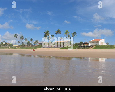 Case tranquilla sulla spiaggia di Porto de Galinhas-BR Foto Stock