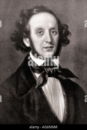 Jacob Ludwig Felix Mendelsohn Bartholdy, 1847 - 1809 musicista tedesco. Foto Stock