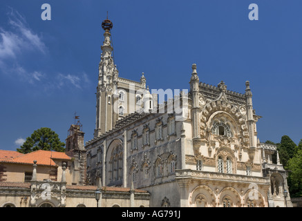 Il Portogallo, Regione Beira Litoral distretto, vicino a Coimbra, Bucaco Palace, ora un hotel. Foto Stock