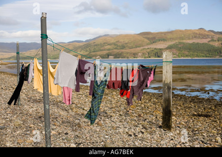 "Lavaggio Giorno' a Lochcarron, Scozia Foto Stock