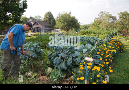 Giardino a Hare Krishna comunità Foto Stock