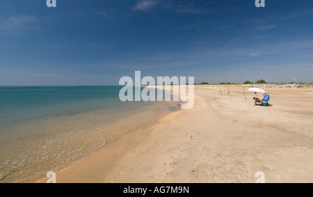 Spiaggia tra Agde e Sete Languedoc Roussilon Regione Francia Foto Stock