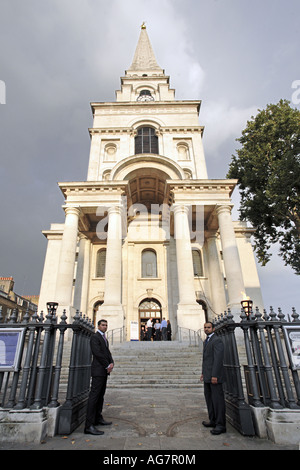 Christchurch, in spitalfields, Londra. Una chiesa Hawksmoor Foto Stock