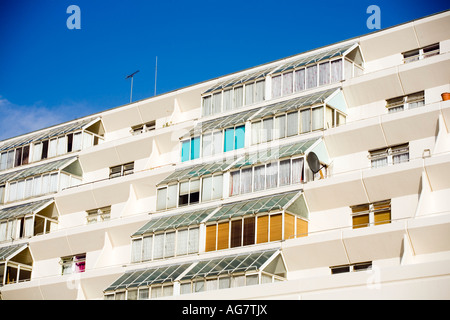 Restaurato recentemente brunswick centre shopping e appartamenti, Bloomsbury, Londra, Inghilterra Foto Stock