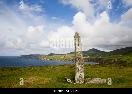 Pietra permanente, Dunmore Testa, penisola di Dingle, Irlanda Foto Stock