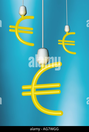 Risparmio energetico lampada Energiesparlampe Foto Stock