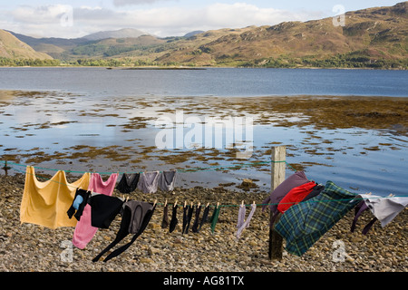 "Lavaggio Giorno' a Lochcarron, Scozia Foto Stock