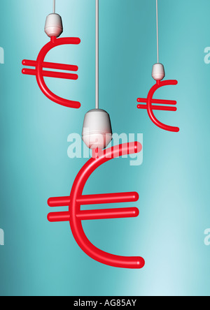 Risparmio energetico lampada Energiesparlampe Foto Stock