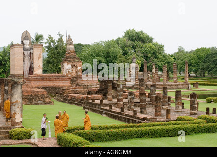 Thailandia Sukhothai Historical Park Wat Mahathat Foto Stock
