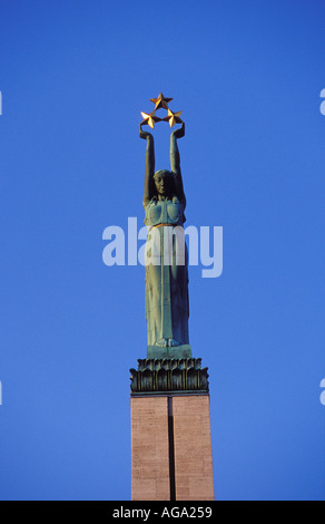 Il Monumento alla libertà di Riga Lettonia Foto Stock