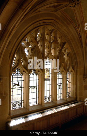 Università di Yale. Dettaglio della finestra, Sterling Memorial Library. Progettato da James Gamble Rogers. Foto Stock