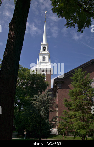 La Chiesa commemorativa in Harvard Yard presso la Harvard University di Cambridge MA Foto Stock