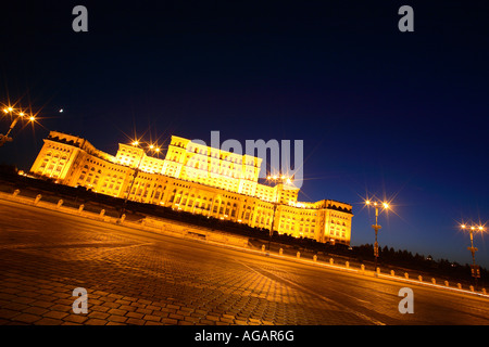 Palazzo del Parlamento ( Casa del Popolo, Casa Poporului ) in Bucuresti, Bucarest, Romania Foto Stock