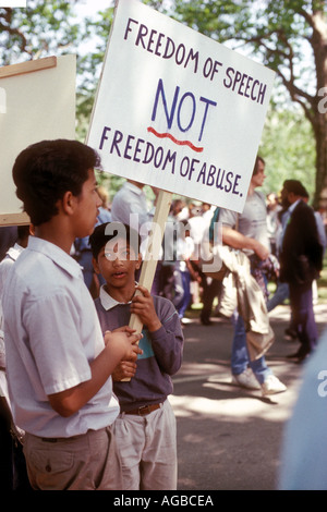 Anti Salmon Rushdie dimostrazione in Hyde Park. Foto Stock