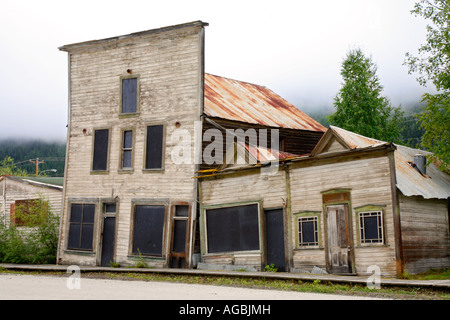 La terza Avenue complessa nella storica città mineraria di Dawson City Yukon Territory Canada Foto Stock