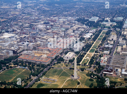 Stati Uniti, Virginia, Washington DC, United States Capitol, chiamato anche Capitol Hill. National Mall e il Monumento a Washington Foto Stock