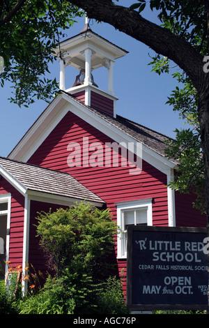 Little Red Schoolhouse, Cedar Falls, Iowa Foto Stock