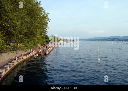 Lago Zürick svizzera Foto Stock