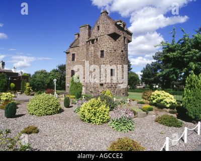 Dh castello Claypotts DUNDEE ANGUS xv secolo Scottish casa torre castello Scozia home garden broughty Foto Stock